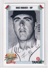 Bruce Brubaker 1990 Target Los Angeles Dodgers SIGNED CARD AUTOGRAPHED