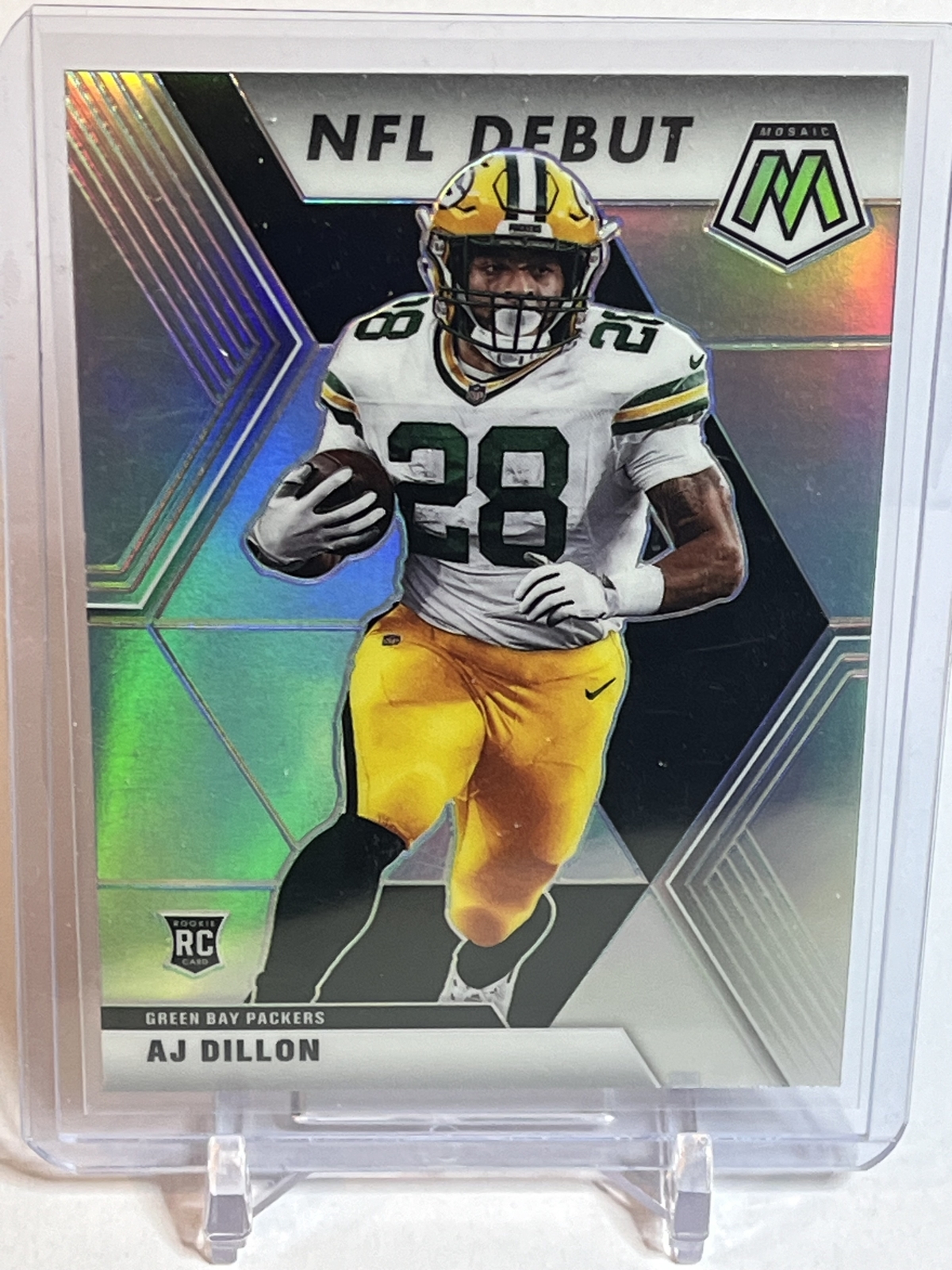 2020 Panini Mosaic #279 AJ Dillon Prizm Silver