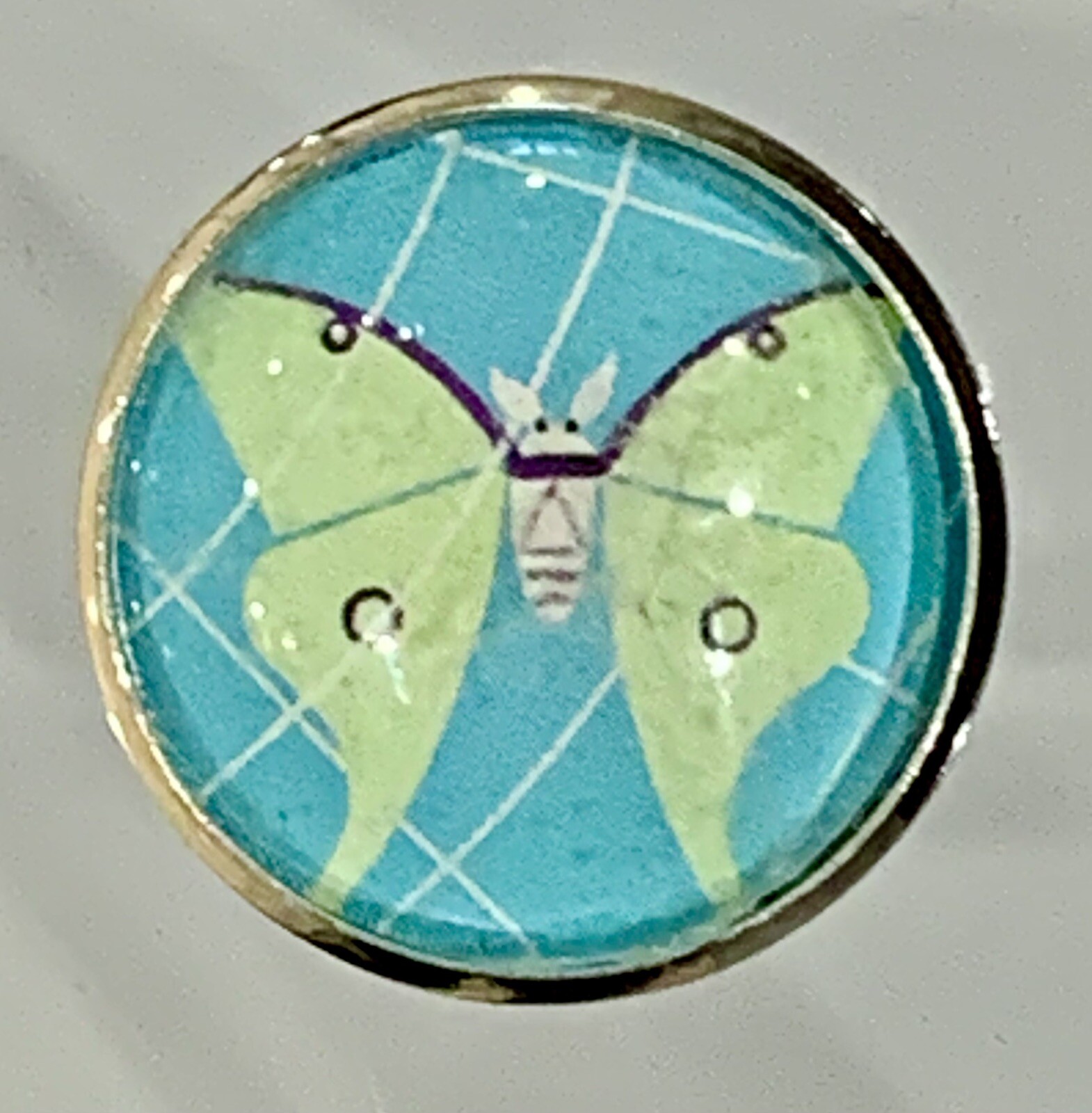 Sewing Button Insect Charley Harper Luna Moth Insect 1