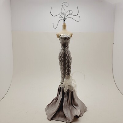 Jewelry Organizer Tree Stand Lady's Sequin Pencil Dress Form Hooks Vanity  Doll | eBay