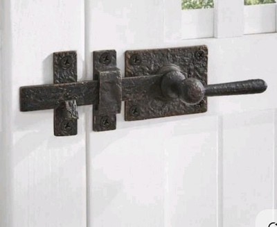 12 in. Natural Bronze Door Lever Drop Bar Latch in Patina Bronze PN 60172