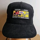 Irving Big Stop Deer Lake Newfoundland Snapback Hat Cap Trucker Vintage Corduroy