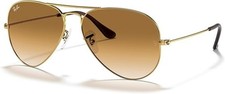 Ray-Ban AVIATOR Large Metal Sunglasses RB 3025 001/51 Gold Brown Lens 58-14-135