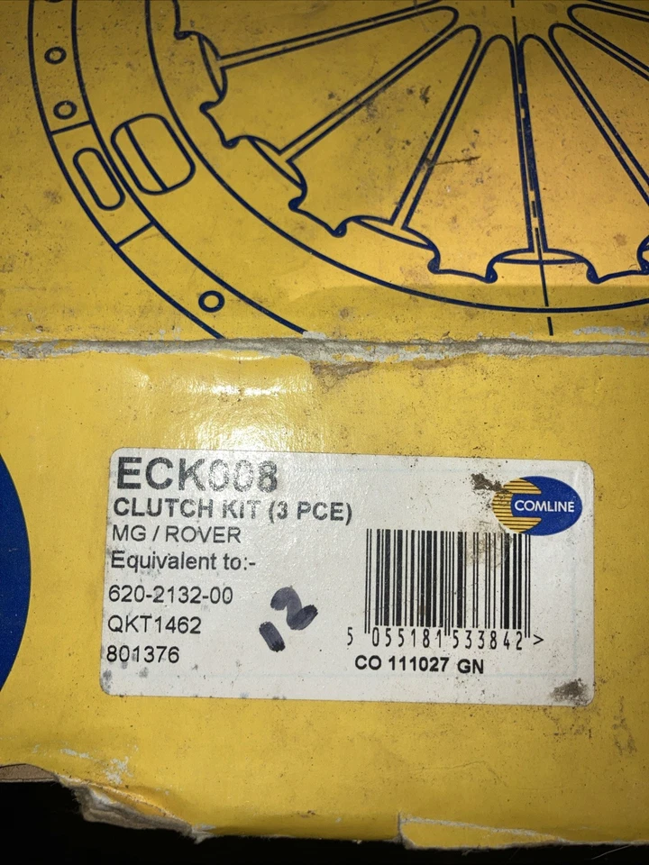 Clutch Kit. MG Rover 200 Eck008. Equivalent 620-2132-00. Qkt1462. 801376 - Image 2 of 3