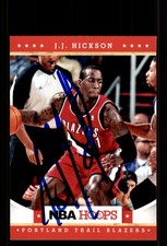 Signed Basketball Card Auto J.J. Hickson 2012-13 Hoops #128 Trail Blazers