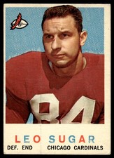 1959 Topps Leo Sugar Rookie Chicago Cardinals #154