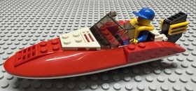 LEGO CITY: Speed Boat (4641) Retired 2001 With Minifig - No Box, No Instructions