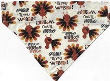 Large Dog/Cat Scarf/ Bandana/ Thanksgiving/Gobble Til You Wobble   