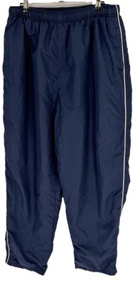 Classic Elements Navy Track Pants Relaxed Fit Plus 16W Polyester Cotton