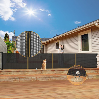 200'' Retractable Baby Gates Extra Wide,34'' Tall Retractable Dog Gate for Doorwa