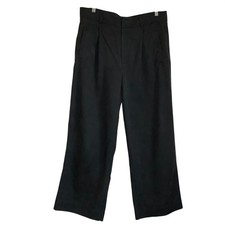 Everlane Way-High Drape Pant Black Wide Leg Pleated Trousers 16S