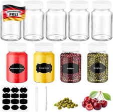 Mini-Glasflaschen mit Deckel für Lebensmittel, Getränke und DIY, 60 ml, auslaufs
