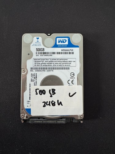 Western Digital Blue 500GB, SATA III, 2,5 Zoll Interne Festplatte (WD5000LPVX)