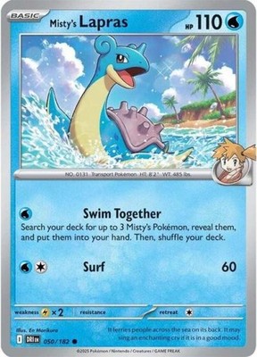 Misty's Lapras - SVDER 050 Pokemon - Light Play