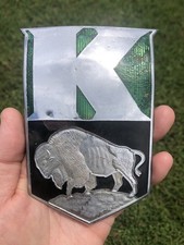 1950s Kaiser Car Front Grille K Buffalo Chrome Emblem