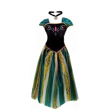 Big-On-Sale Princess Adult Women Anna Coronation Dress Costume Cosplay S size