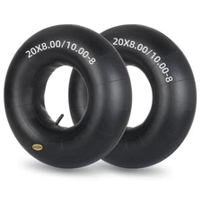 Heavy-Duty Inner Tubes 20x8.00-8 & 20x10.00-8 for Mowers Carts Scooters - 2 Pack