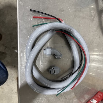 Conduit PVC Whip 3/4'' x  6FT A/C  Pre-Wired Disconnect HVAC Systems 8 Gauge wire