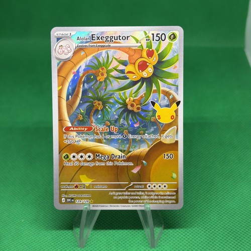 Alolan Exeggutor 129/128 Illustration Rare ME: 30th Celebration Pokemon Holo NM