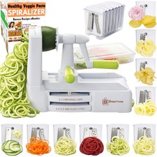 10-Blade Vegetable Spiralizer: Strongest-Heaviest Duty Spiral Slicer, Best Ve...