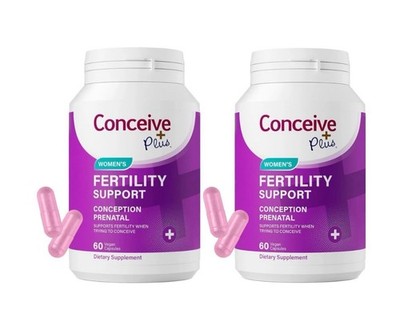 2-Pack of Concieve Plus Fertility Support for Women 60 Capsules, Exp 12/2025
