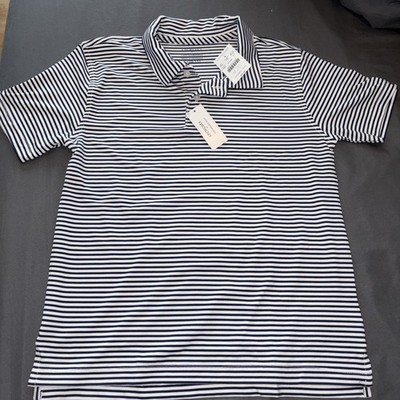 NWT J Crew Crewcuts Boys Navy & White Performance Polo Size 10/11 Years