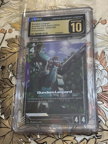CGC Pristine 10 Gundam Leopard U+ GD02-060 Dual Impact Gundam TCG Card Game