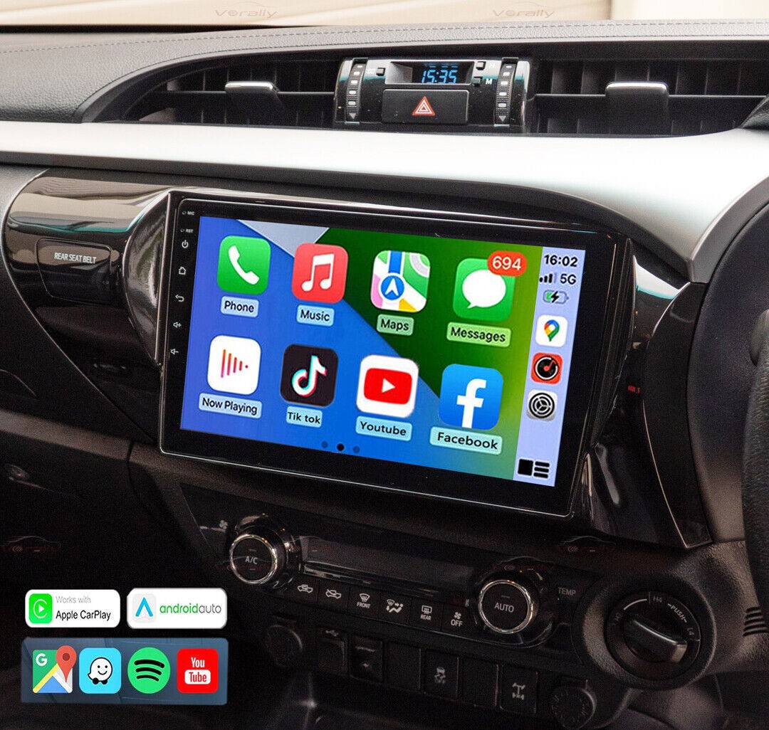 Head Unit For Toyota Hilux 2015-2022 With Apple Carplay Android Auto And Camera