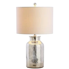 JONATHAN Y JYL1084A 24.5" Contemporary Mercury Glass Jar Table Lamp, Modern S...