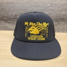 Vintage Operation Desert Storm Hat Cap Snap Back Mens One Size Black USA 90s