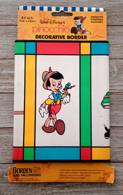 Disney's Pinocchio Pre-Pasted Wall Border 5 Yd. x 6.83'' Roll Lot #4