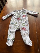 Caden Lane Baby Infant Pajamas Sleeper zip FARM ANIMALS TRACTIOR Soft 0-3M