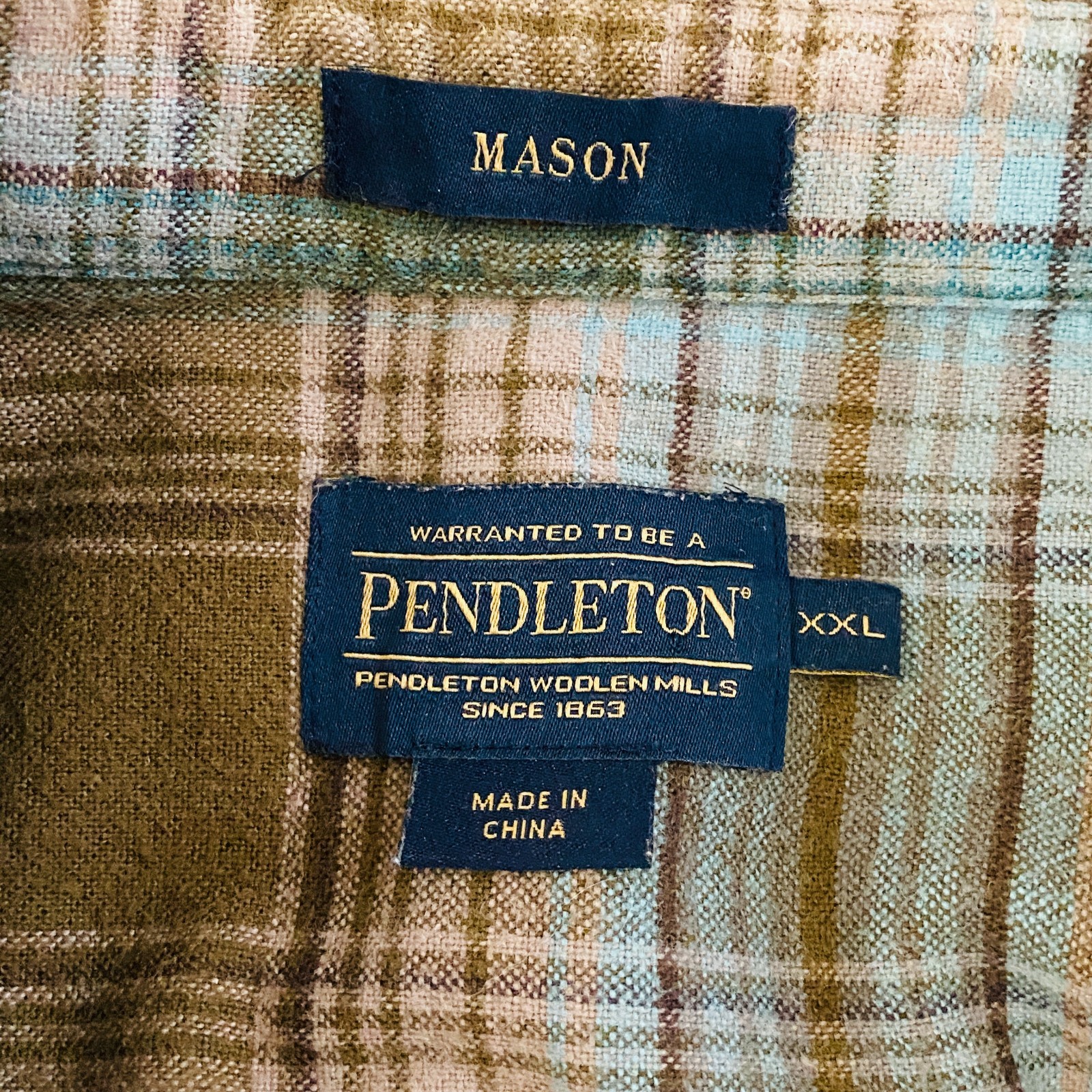 Pendleton Mens Shadow Plaid Flannel Button Down S… - image 8