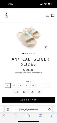 Size 11 Men's - John Geiger Tan/ Teal