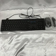 Dell Wired Keyboard & Mouse Combo USB Set New Open Box  Plug & Play Office PC