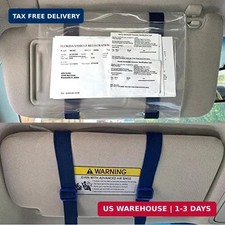 Car Registration and Insurance Holder Visor - Durable Elastic Band  Buckle Clos