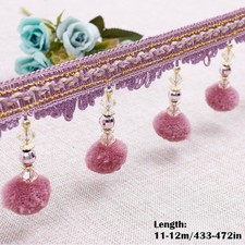 11-12m Pompom Tassel Fringe Trim Tassel Bead Embellishments Woven Tassel EdgeDIY