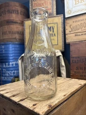 Vintage Quart Milk Bottle Sievert’s Dairy Milwaukee Wisconsin 1927