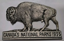 VINTAGE 1935 PARCS NATIONAUX DU CANADA VÉHICULE PASS AUTOMOBILE 