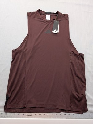 New Mens Adidas D4T Tank Top ClimaCool Training Performance Burgundy Sz Large