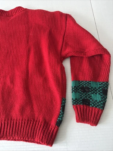 Karen Scott Sweater Women Petite L PL Scottie Dog 1980s NOS Ugly Christmas VNTG