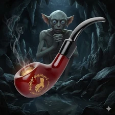 MY PRECIOUS Lord of the Rings Shire Collectible Tobacco Smoking Wood Hand Pipe