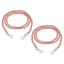Purse Chain Strap 2Pcs - 47.2 Inch Crossbody Bag Chains Strap - Gold  Pink 