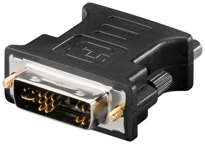 Goobay 69971 Analoger DVI-A/VGA Adapter, Schwarz - DVI-A-Stecker (12+5 pin) > VG