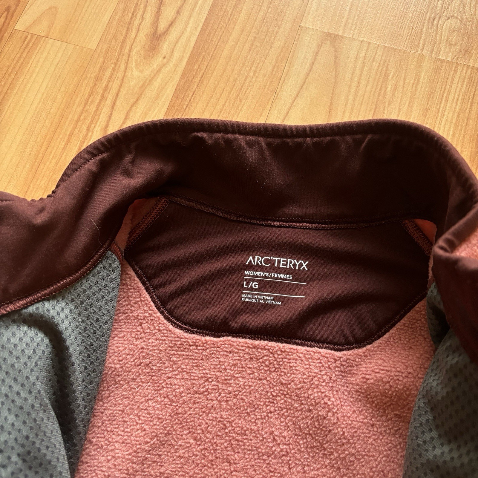 ARC'TERYX Cardigan Essential Arc’teryx Heather Peach Covert full zip pile taglia donna L