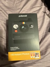 Polaroid Now 3rd Gen I-Type Instant Camera Film Bundle 16 Color Photos Black