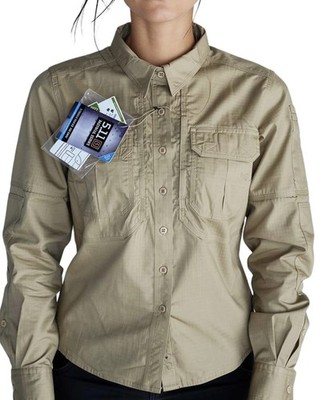 5.11 Tactical Taclite Pro Long Sleeve Shirt Women s Ripstop Vented Patch Removed