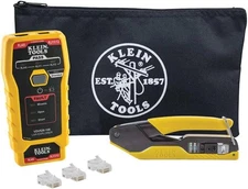 Klein Tools VDV026-813 RJ45 Ethernet Cable Tester and Crimper Kit, Pass-Thru Tec