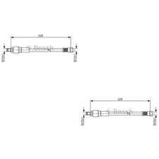 2x BOSCH Bremsschlauch hinten für Mercedes-Benz Vito/Mixto Kasten W639 113 CDI