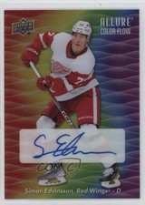 2023-24 Upper Deck Allure Color Flow Full Rainbow SP Simon Edvinsson Auto s3e